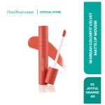 WARDAH COLORFIT VELVET MATTE LIP MOUSSE 02 JOYFUL ORANGE 4G