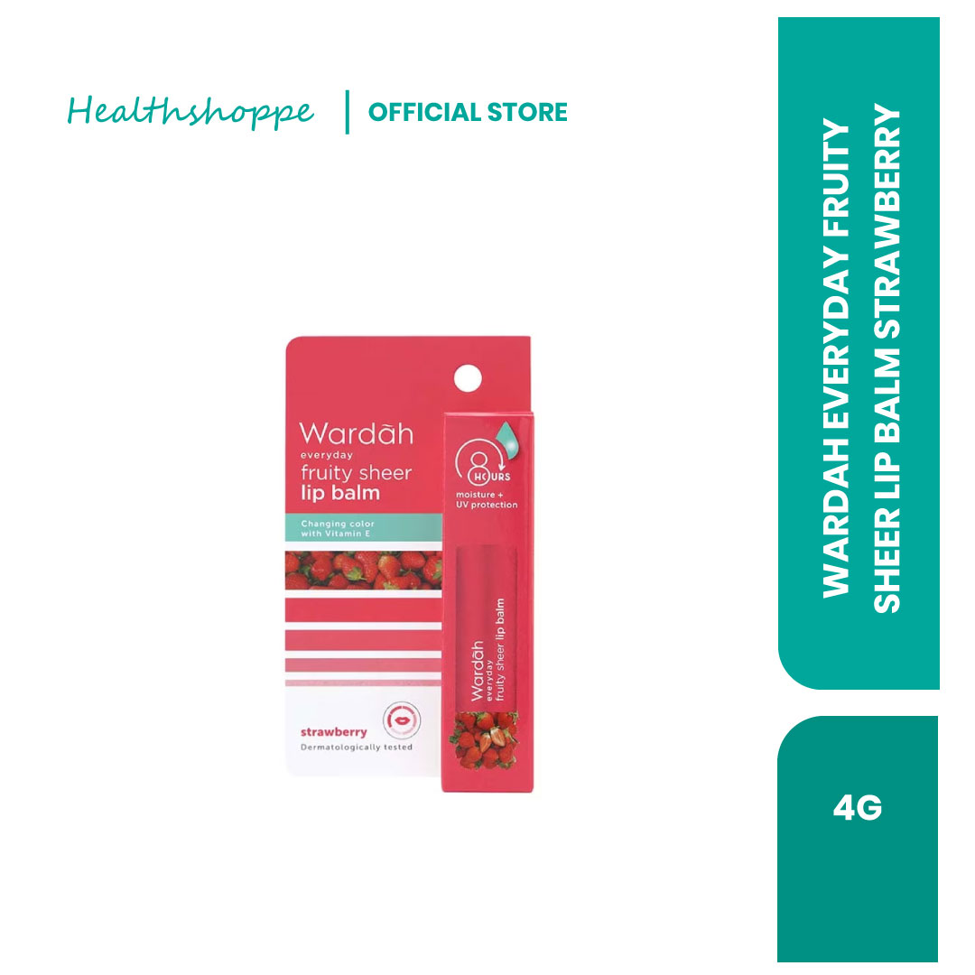2025-WARDAH-EVERYDAY-FRUITY-SHEER-LIP-BALM-STRAWBERRY-4G-1.1 WARDAH EVERYDAY FRUITY SHEER LIP BALM STRAWBERRY 4G - Image 1