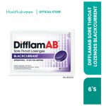 DIFFLAMAB SORE THROAT LOZENGES BLACKCURRENT 6'S