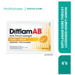 DIFFLAMAB SORE THROAT LOZENGES HONEY LEMON 6'S